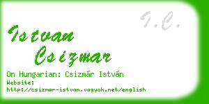 istvan csizmar business card