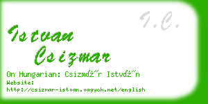 istvan csizmar business card